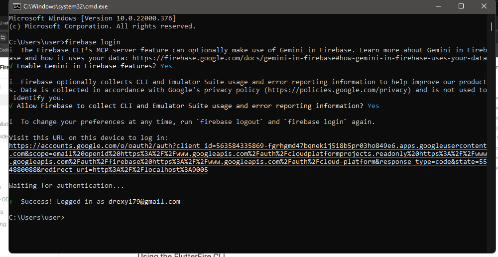 Firebase Login Success